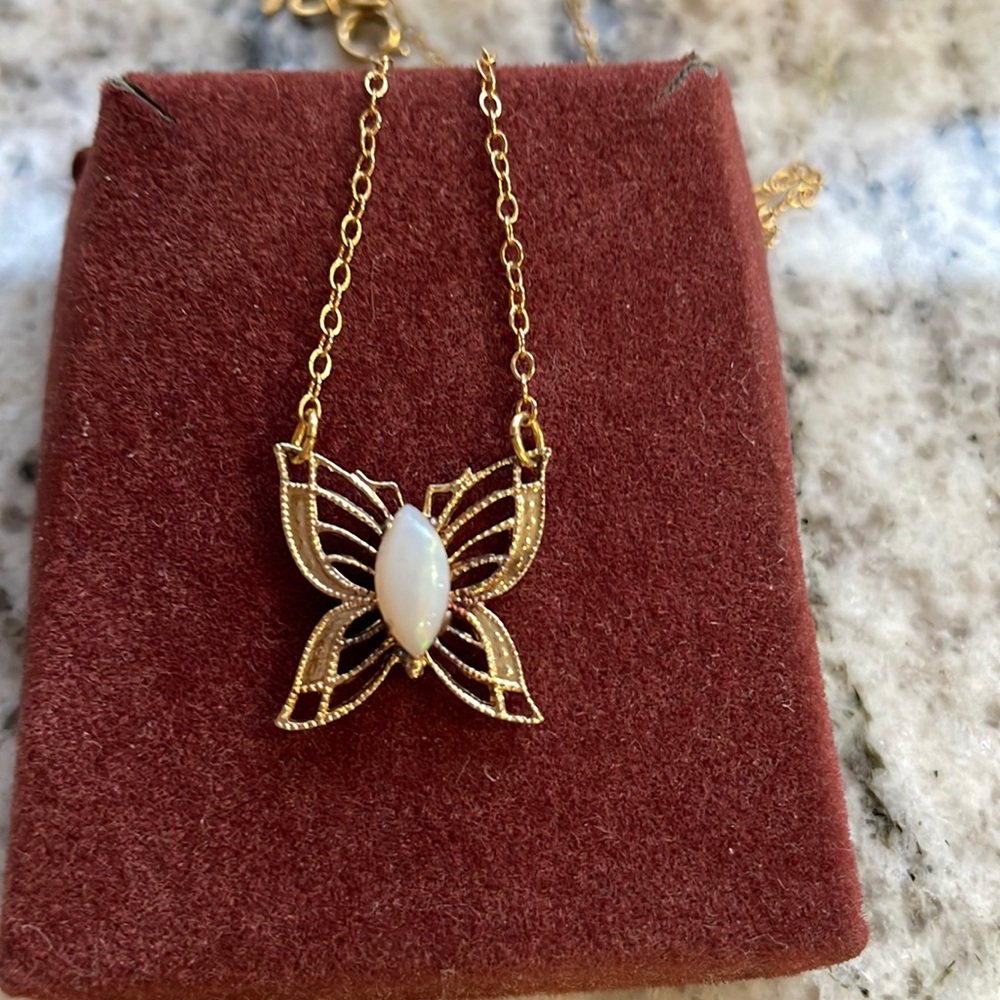 Vintage Danecraft Butterfly Necklace in original box